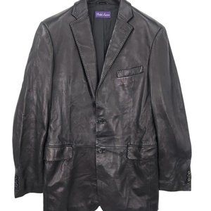 Ralph Lauren Purple Label Leather 2 button sportcoat blazer 42 L